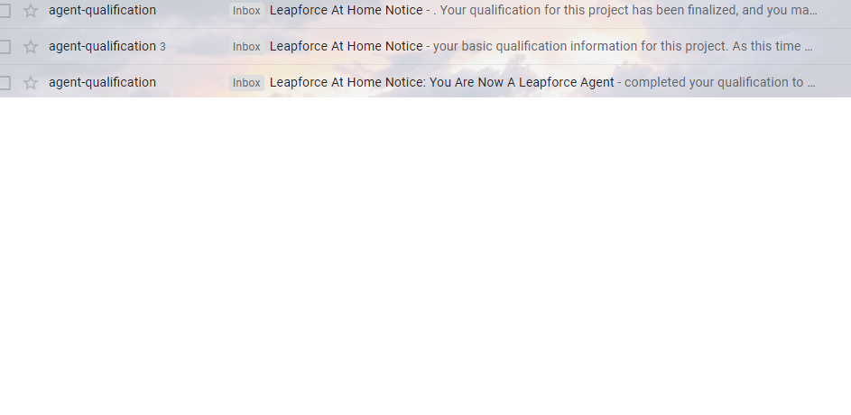 Leapforce email invite