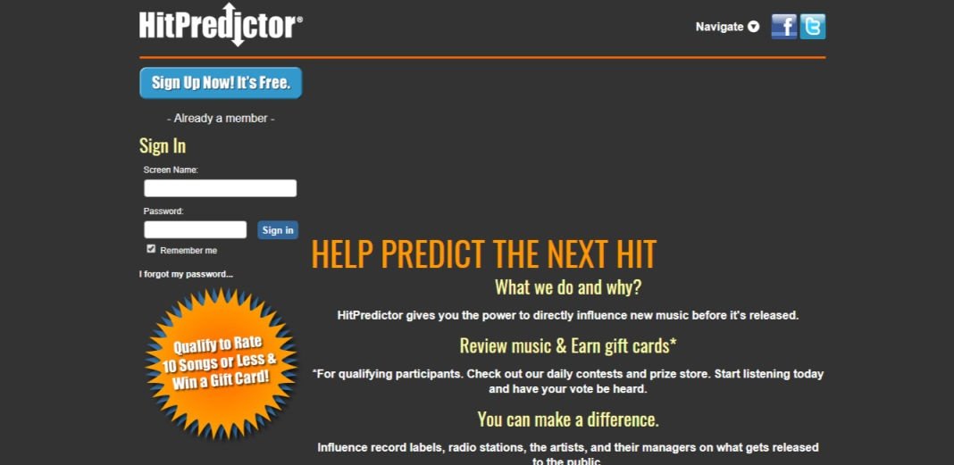 Hit Predictor Survey site