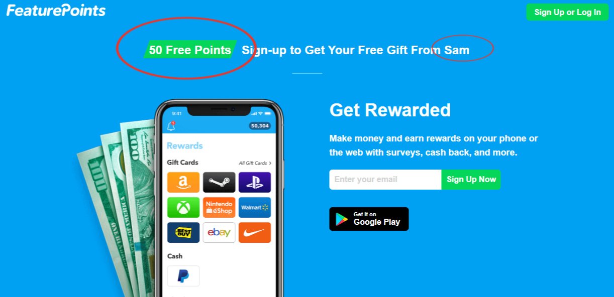 Feature Points Referral Code is RNKZA9